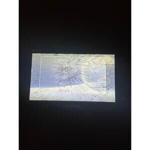 ps vita 2000 cracked screen w/frony shell  only, block lines